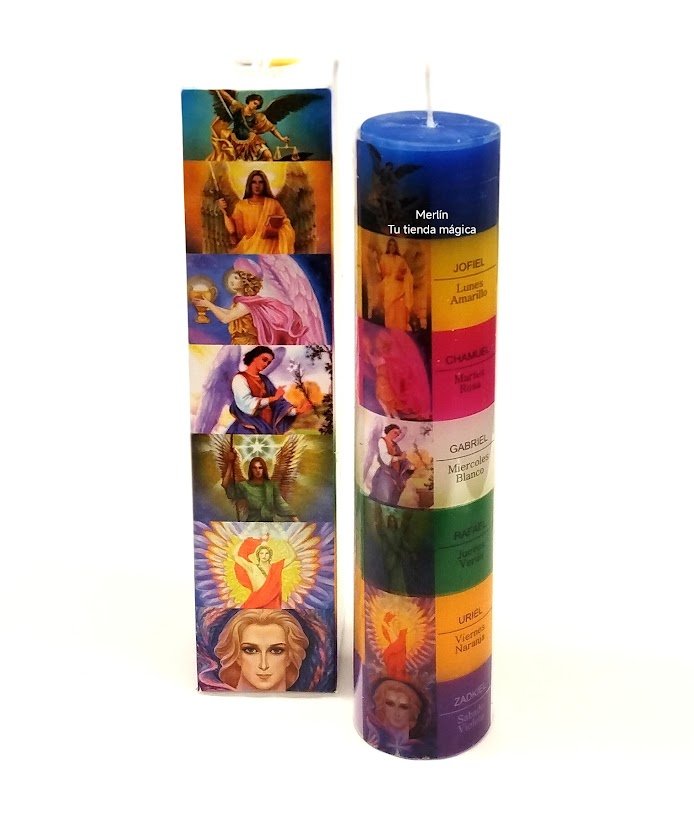 Velón de los 7 Arcángeles - 7 Colores