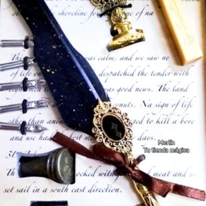 Set de Escritura Ceremonial - Pluma Negra
