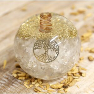 Esfera Orgonita Árbol de la Vida - Cuarzo Cristal