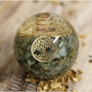 Esfera Orgonita Árbol de la Vida - Jade Verde